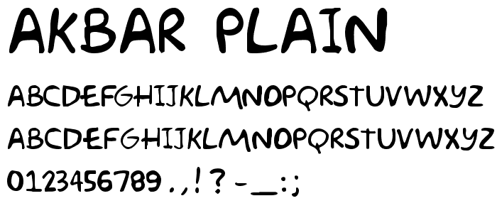 Akbar  Plain font